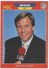 Bob Costas 1989 NFL Pro Set Announcer Collectibles #23 NBC Broadcaster