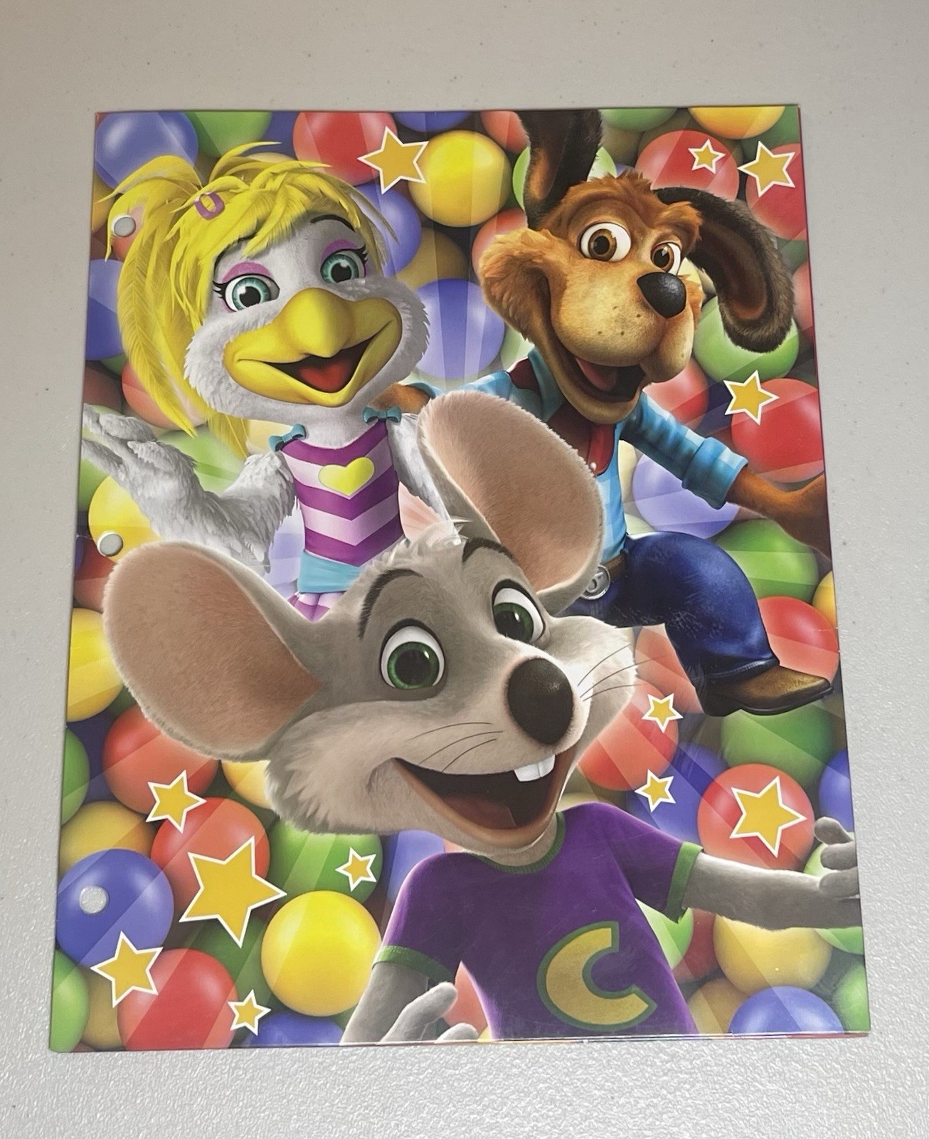2019 Chuck E Cheese CEC Merch Lot of 2 School Folders Prizes NEW MINT