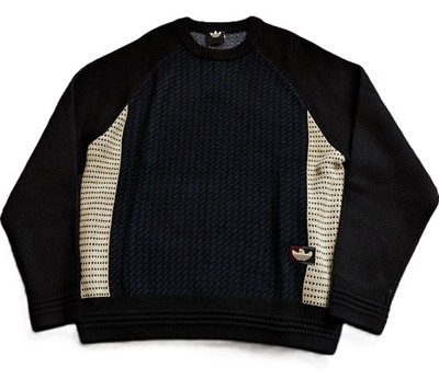 adidas Originals Shmoofoil Fully Fashioned Crewneck Sweater Mens M JX5442
