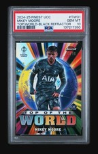 2024-25 Topps Finest Mikey Moore RC Top Of The World Black Refractor /10 ROOKIE