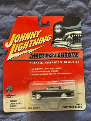 Johnny Lightning American Chrome 1955 Chrysler C-300 Black Diecast
