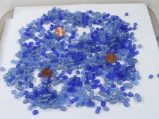 2 Pounds Assorted Blue India Handmade Glass Beads Wholesale Bulk Lot FDC-5