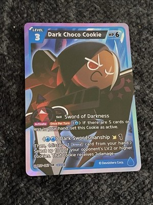 Cookie Run Dark Choco Cookie trading card BS7-067 SR Super Rare Foil English