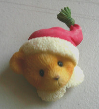 Vtg Cherished Teddies: Christmas Santa Bear Pin or Brooch