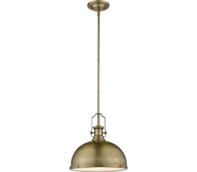 Z-Lite 725P12-HBR Melange Pendant, 1-Light 100 Watts, Heritage Brass