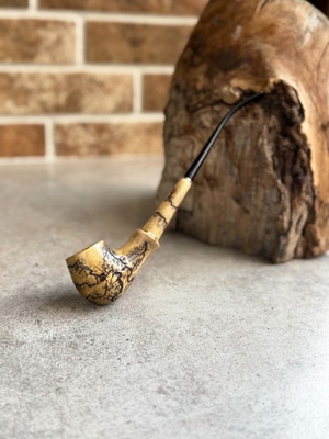 #ad Wooden Smoking Pipe 9quot; Long Stem Tobacco Pipe with Unique Lightning Pattern $69.00