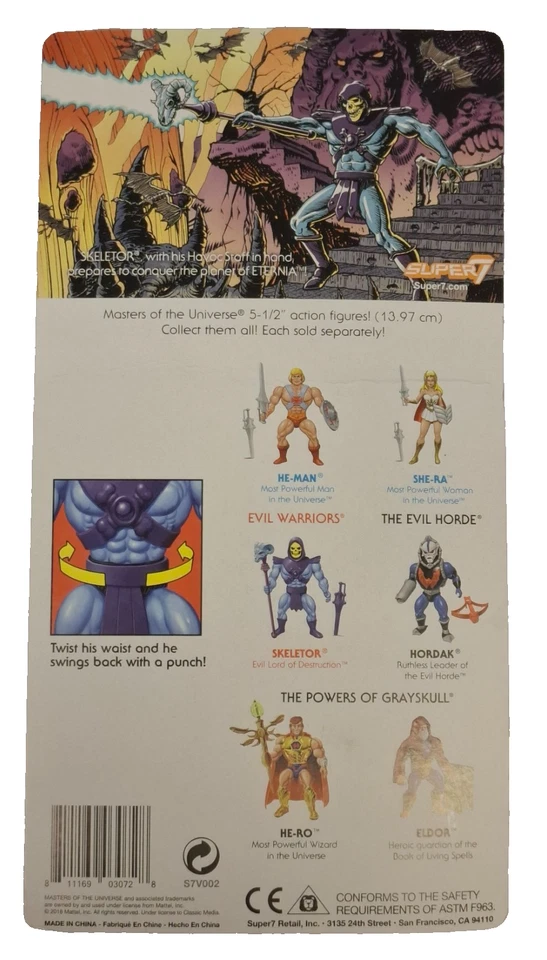 Super7 Masters of The Universe Vintage Collection Skeletor Actionfigur MOC OVP ! - Bild 2 von 2