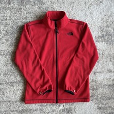 The North Face Boys Triclimate Red Zip Up Fleece Jacket Size L 14/16
