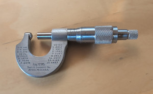 Vintage STARRETT No. 576 1/2" Round Ball Anvil Outside Micrometer