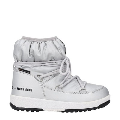 MOONBOOT Mädchen Stiefeletten Schneestiefel silber Synthetik Schnürung UK 12,5 UVP 150