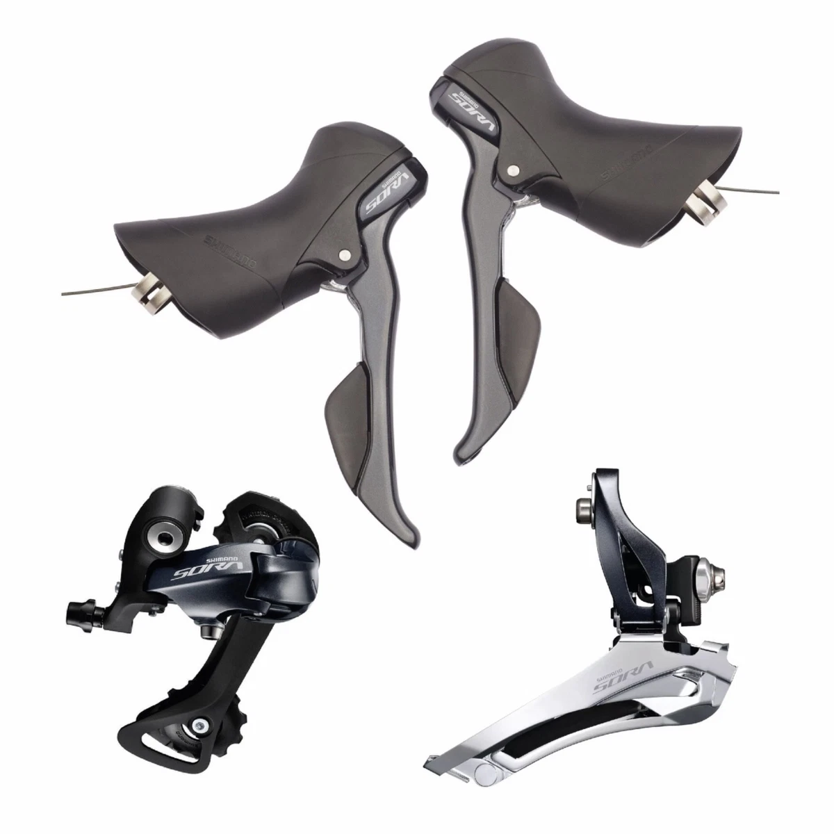 Commande De Vitesse Gauche Shimano SORA ST-R3030, 3 Vitesses, Avec Câble, Neuve