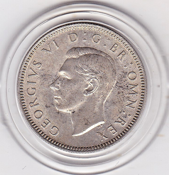 Very  Sharp  1942  E   Silver  (50%)  Coin  Shilling  (1/-) - King  George  6th