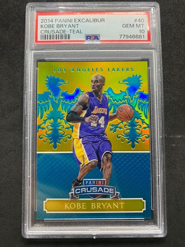 2014-15 Panini Excalibur Kobe Bryant Crusade Teal 16/35 #40 Variation PSA10 MT10