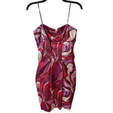 XSCAPE By Joanna Chen Dress 10 Mini Body Con Y2K Going Out Retro Psychedelic