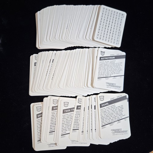MINT 1985 TRANSFORMERS ACTION CARDS HASBRO Complete 192 Card Set 23 sticker - Picture 2 of 19