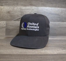 NWT-United Rentals Highway Technologies Flash Co. Gray Strap Back Hat Cap Adults