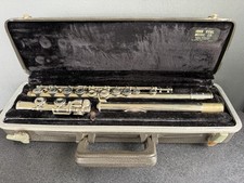 Bundy The Selmer Company Flute W/ Case Chrome Nickel Color Untested Instrument