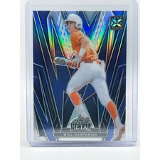 2024 Leaf Metal Baseball Will Gasparino Rookie Prismatic Blue Refractor 30/35 SP