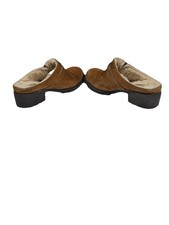 UGG Lila Chestnut Brown Suede Sheepskin Mules Clogs Y2K 1910 Womens Size 7.5 US