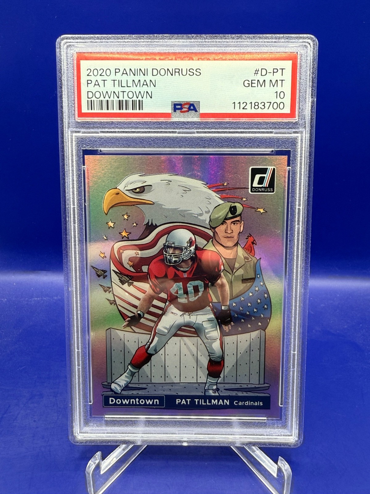 2020 Panini Donruss - Downtown! Pat Tillman *RARE* SSP #D-PT PSA 10 GEM MINT