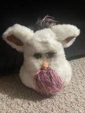 Vintage Furby Frutto della Passione Bianco Rosa Grigio 2005 Tiger Elettronica Testata Funzionante