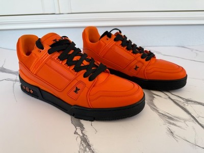 LOUIS VUITTON SKATE SNEAKER LV 8.5 Orange / Black US 9.5 ? | eBay