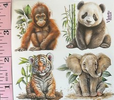 Violette Stickers Baby Zoo Jungle Animals Crafts Planner Supply Panda Elephant Violette Stickers Baby Zoo Jungle Animals Crafts Planner Supply Panda Elephant