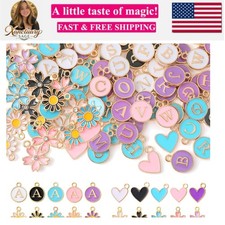 160PCS Mixed Letter Charms for Jewelry Making,Assorted Alphabet Charm DIY Bra...