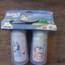 The First Years Bluey Insulated Sippy Cups - Dishwasher Safe Spill Multicolor
