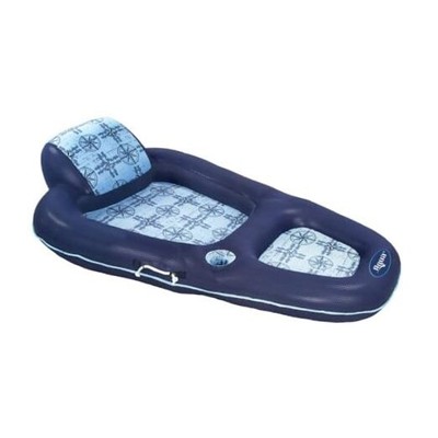 Aqua Luxury Water Pool Lounge   Extra Large   Luxury Lounge Navy/Light Blue