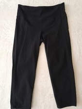 Athleta Cropped Leggings Medium Black Casual Athleisure Workout Gym
