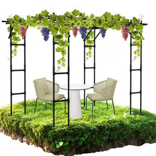 Large Garden Arch Trellis for Climbing Plants 87 In. H X 118 In. L X 79 In. W Gr