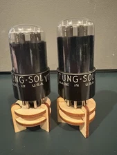 Matched Pair Tung-Sol 12SL7GT VT-289 Black Glass Vacuum Tubes NOS 🅾️