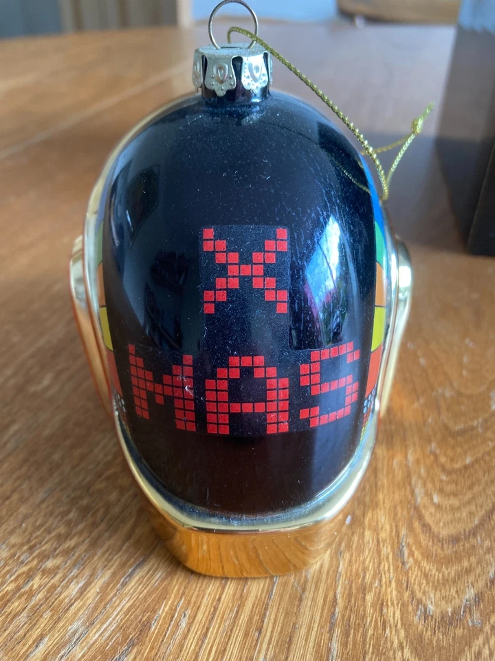 2 DAFT PUNK Glass Helmets MERRY XMAS Christmas Decorations OFFICIAL MERCH Bauble - Image 4 of 4