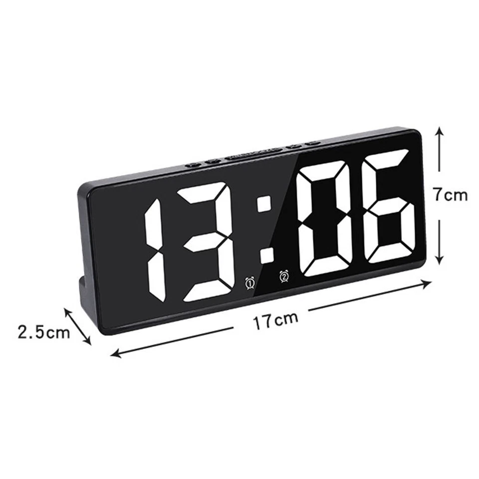 Temperature Calendar Electronic Clock Large Number LED Digital Alarm Clock - Image 2 of 4