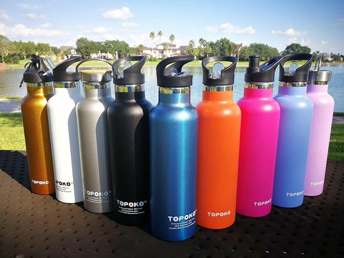 TOPOKO 25 oz Stainless Steel Vacuum Insulated Water Bottle with metal lid - 第 26/55 張圖片