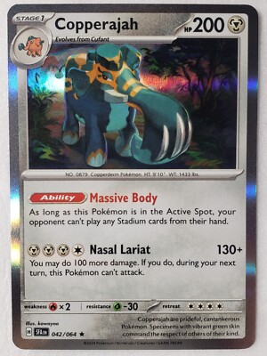 HOLO Copperajah 042/064 NM / M Shrouded Fable Pokemon Card - Kawayoo Art