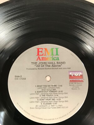 The John Hall Band, All of the Above Record NRMT | eBay