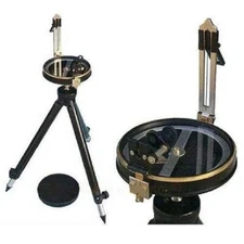Prismatic Compass 5" Brass with Tripod & Canvas Cases – 1/2° Resolution Set