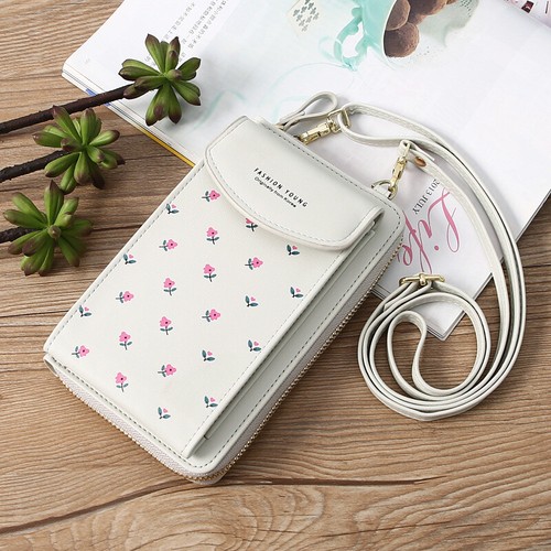 Cartera de teléfono celular bandolera bolsos para mujer lindo cuero pequeño bolso billetera monederos - Imagen 19 de 19