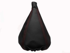 Rot Faden Echtleder Schaltmanschette Schaltsack Für SAAB 93 9-3 1998-2003