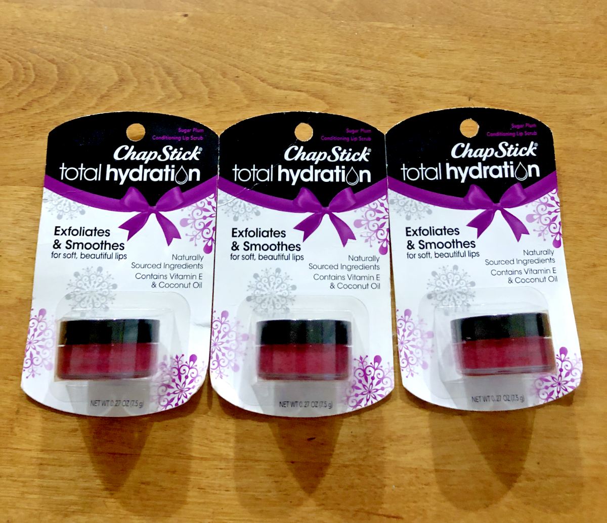 Sugar Plum Conditioning Lip Scrub by Chapstick Total Hydration 3-Pack