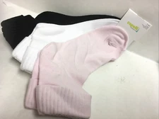 Capelli New York Socks Sz L, Shoe size 5-9 Girls  3 Pairs pink black & white NWT