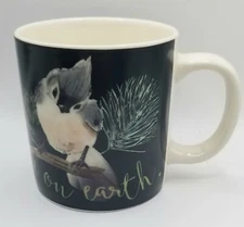 Bio World Heat Changing Christmas Coffee Mug TitMouse Bird Peace On Earth