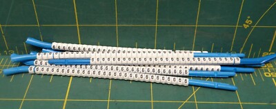 Hellermann Tyton Clip-Tags Wire Marker Number ''6'' 16ga to 10ga Lot of 208