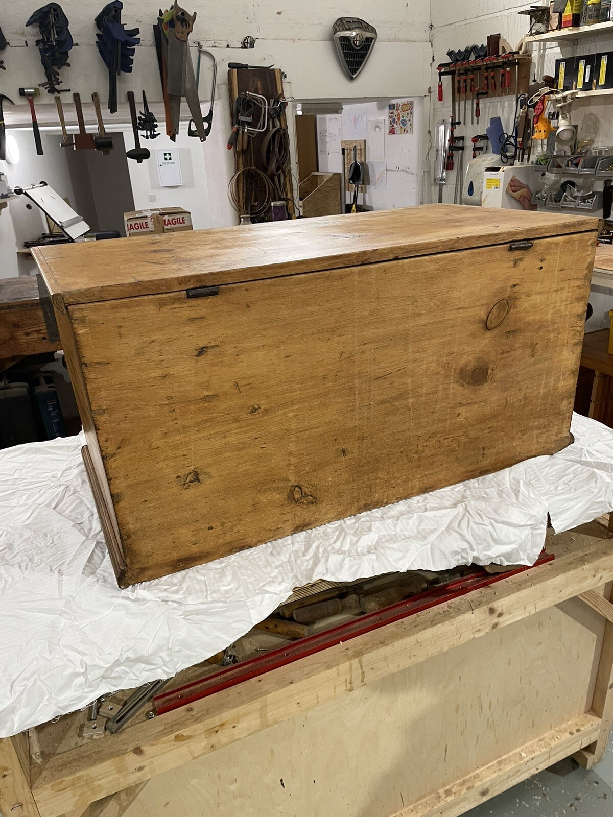 Victorian Pine Blanket Box eBay