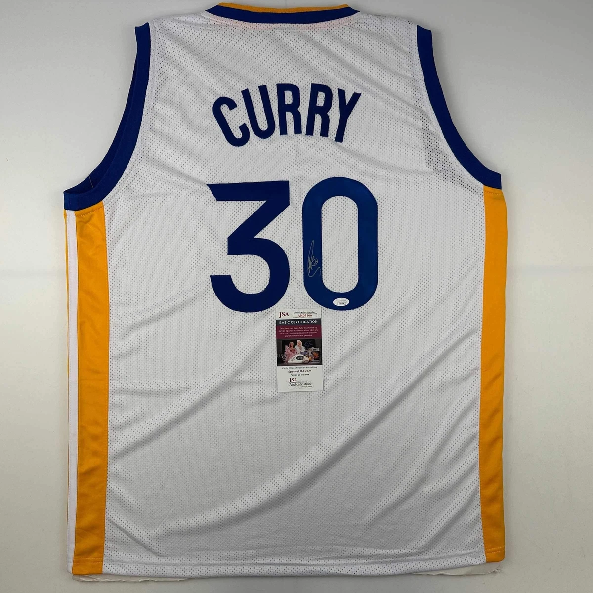 Golden State Warriors Stephen Curry Autographed Framed White