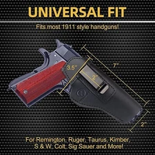 For Colt 1911 IWB Concealed Carry Leather Gun Holster 5"