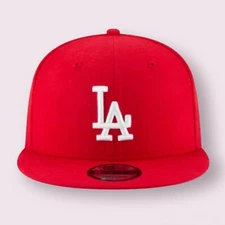 Los Angeles Dodgers 9FIFTY Adjustable Cap - LA MLB New Era Hat - Red Snapback