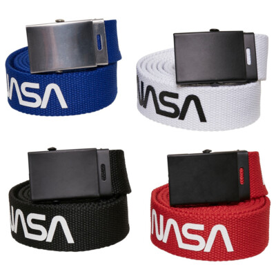 Mister Tee NASA Belt 2-Pack extra long Gürtel 150cm Unisex Klippschnalle Canvas
